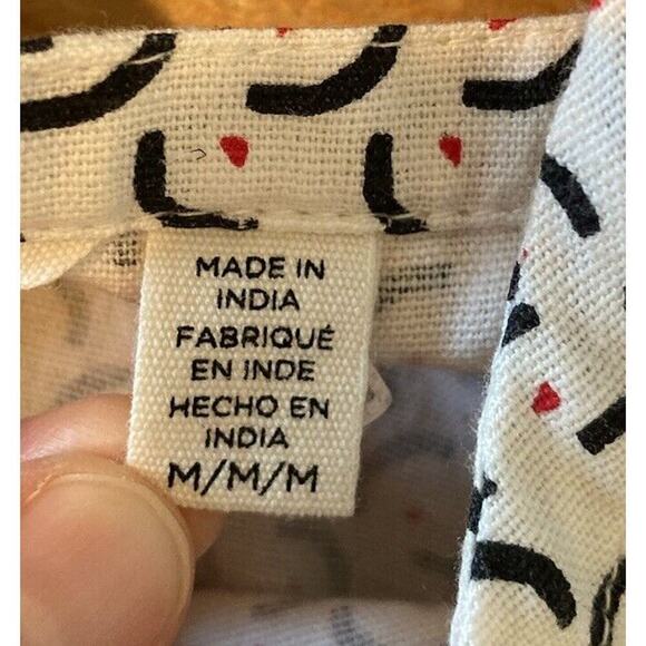 NWT Billabong Pattern Button Front Sundress Size Medium Women’s White Black - Picture 3 of 9